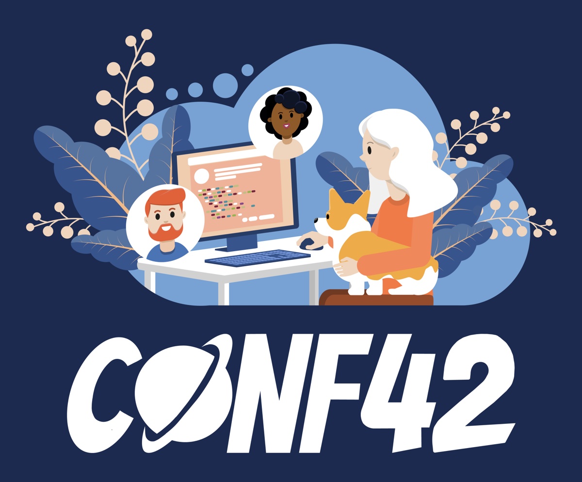 Conf42 conference artwork: an illustration of a person at a desk on a video call, above the CONF42 wordmark.